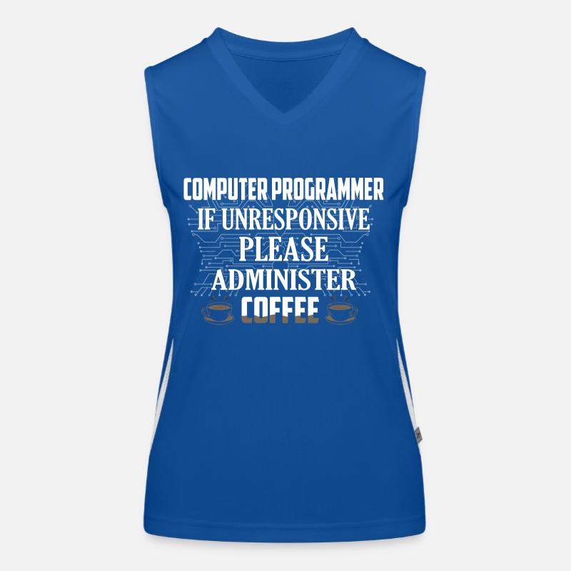 Computer Programmer Coding Software Women's Functional Contrast Tank Top