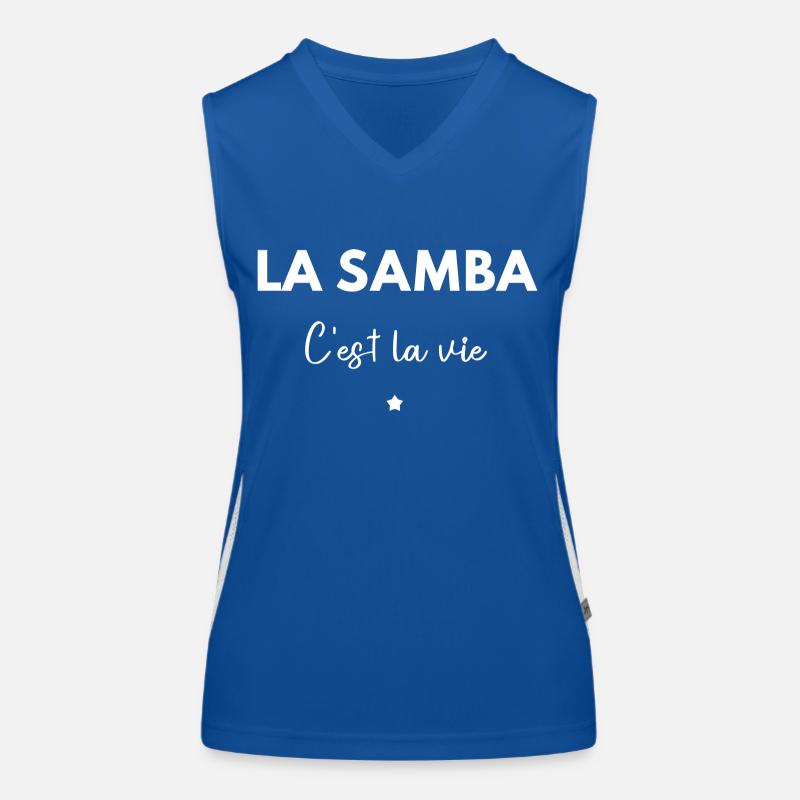 La Samba c’est la vie Débardeur respirant contrasté Femme