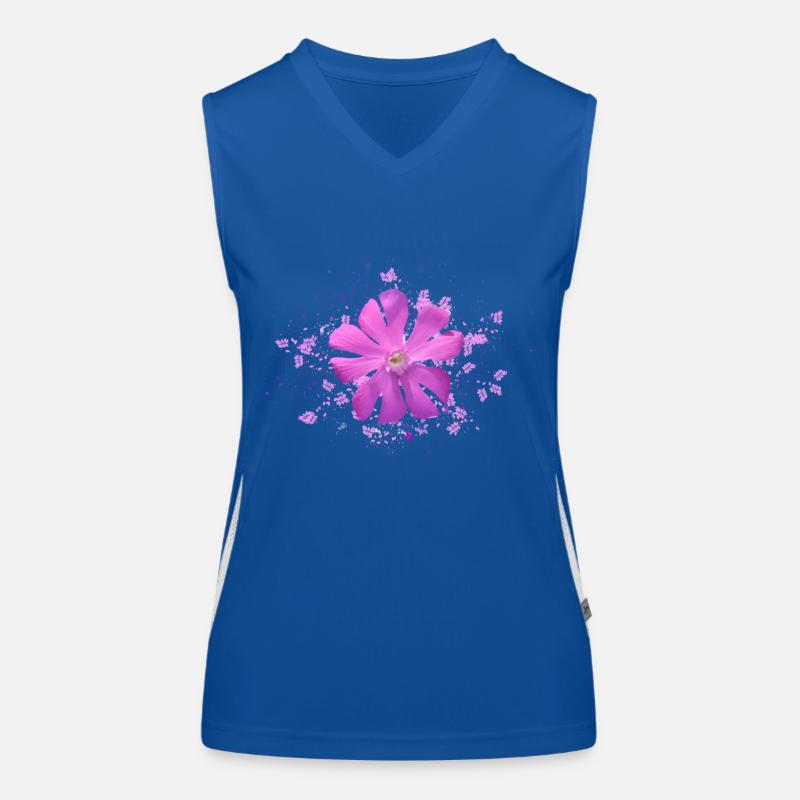 rosa Blüte rosa Blume Funktionelles Kontrast-Tank Top für Frauen