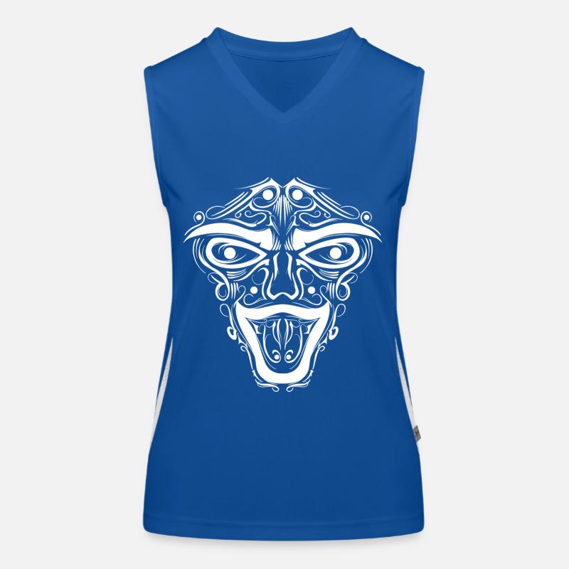 Skull, Abstract, Art Women's Functional Contrast Tank Top