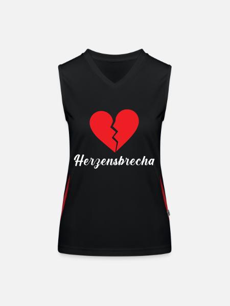 Lustiger Spruch Witzig Humor Geschenkidee - Funktionelles Kontrast-Tank Top für Frauen - Schwarz/Rot - Vorne