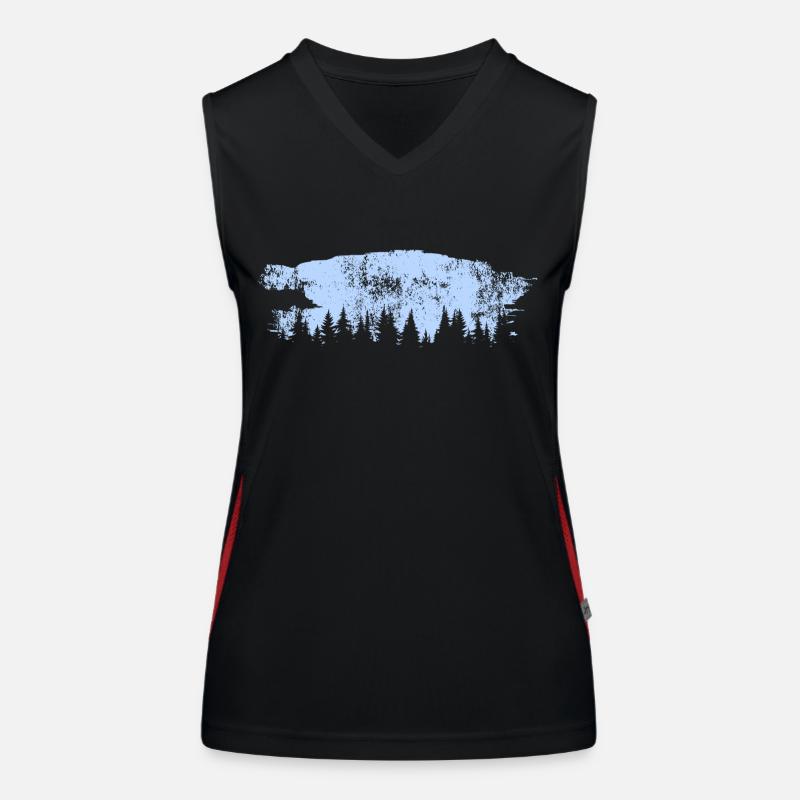 Forest Forests Forester Camping Outdoor Débardeur respirant contrasté Femme