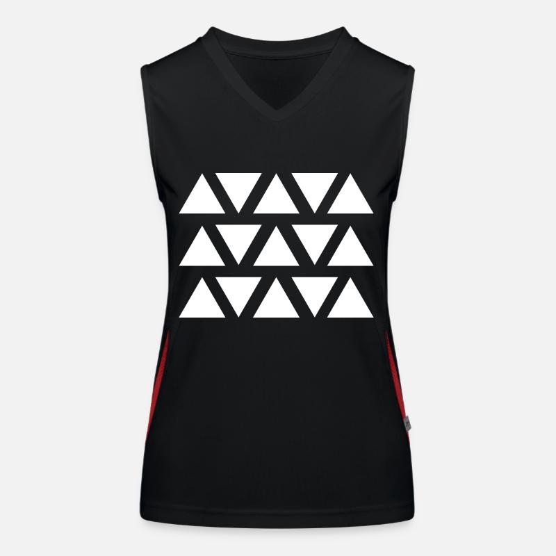 Triangle geometric shape Women's Functional Contrast Tank Top