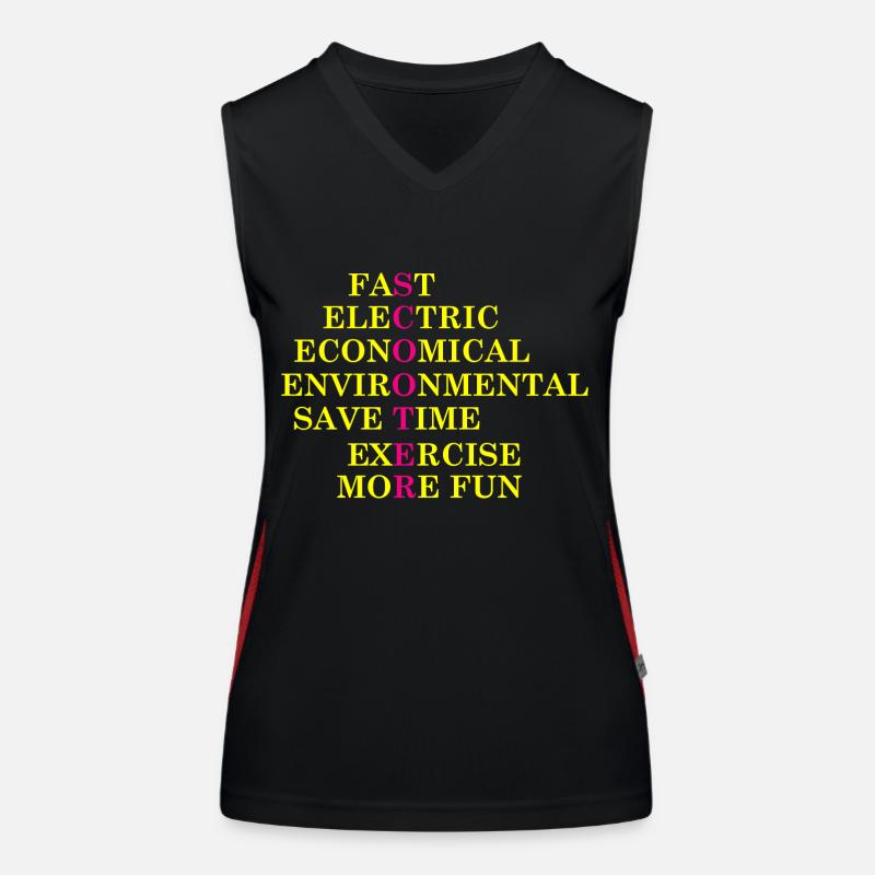 E-Scooter Roller Scooter Débardeur respirant contrasté Femme