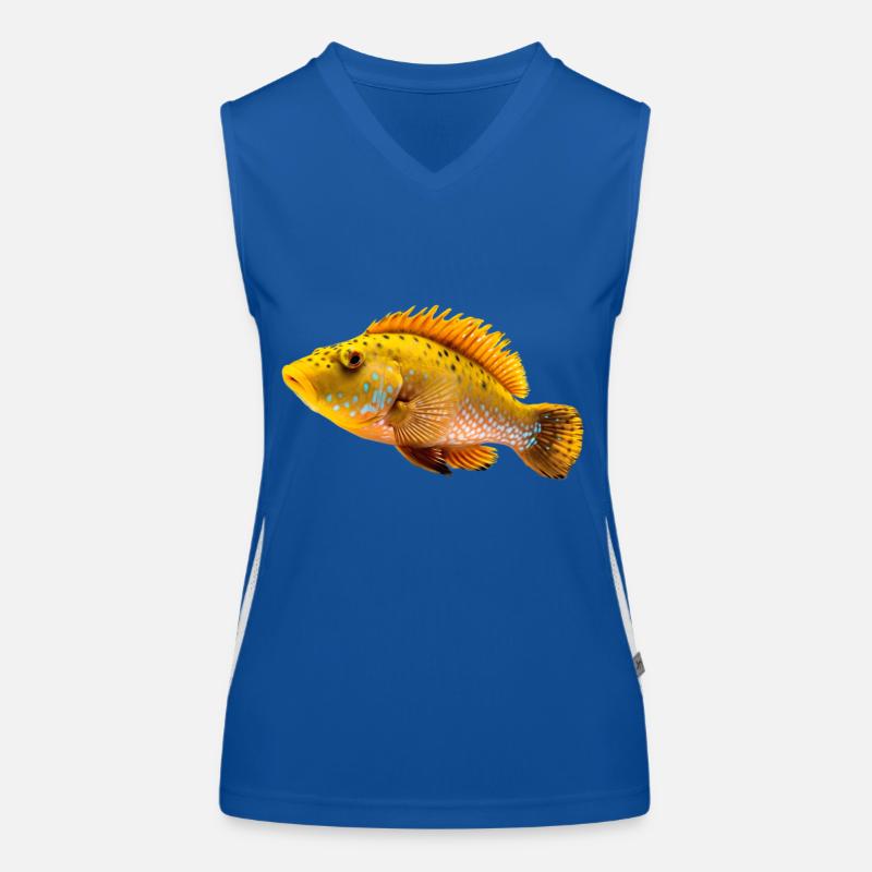 Der Leopard Korallenfisch hat giftige Stacheln Funktionelles Kontrast-Tank Top für Frauen