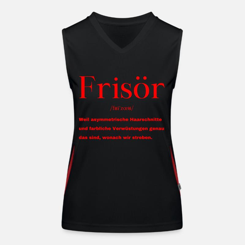 Frisör Definition Funktionelles Kontrast-Tank Top für Frauen