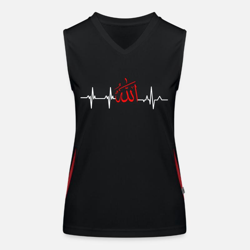 Herzschlag allah Funktionelles Kontrast-Tank Top für Frauen