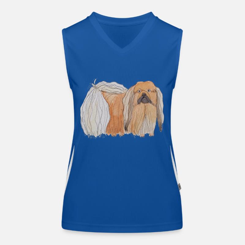 Pekinesisch - Spaß Funktionelles Kontrast-Tank Top für Frauen