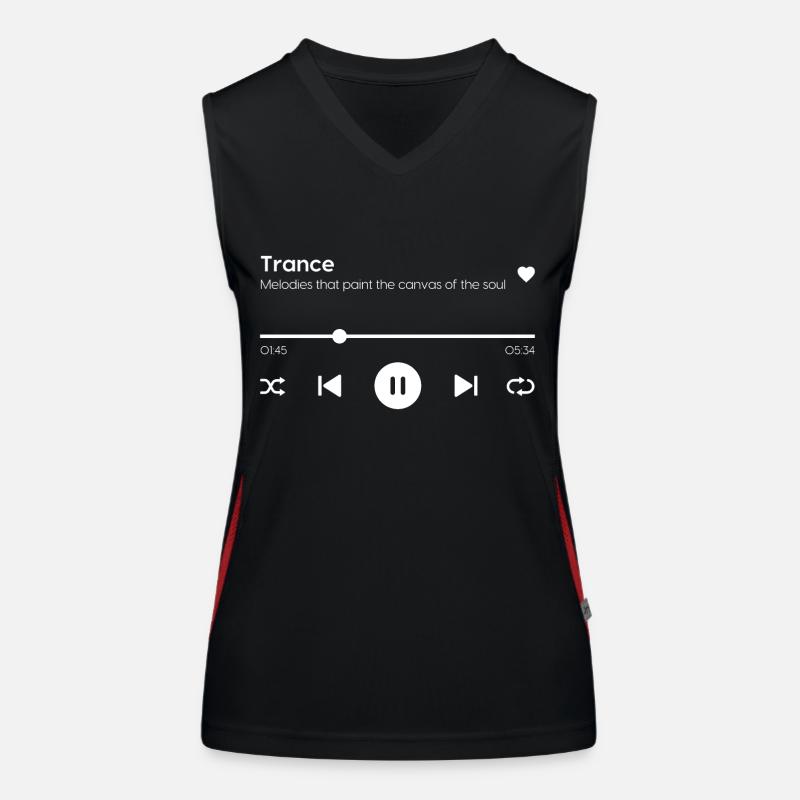 Trance - Women's Functional Contrast Tank Top - black/red