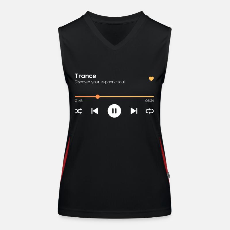 Trance - Women's Functional Contrast Tank Top - black/red