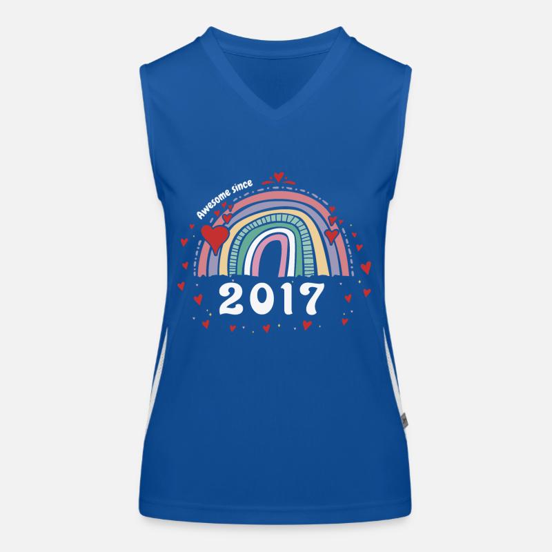 Mignon arc-en-ciel génial 2017 - 6e anniversaire avec Débardeur respirant contrasté Femme
