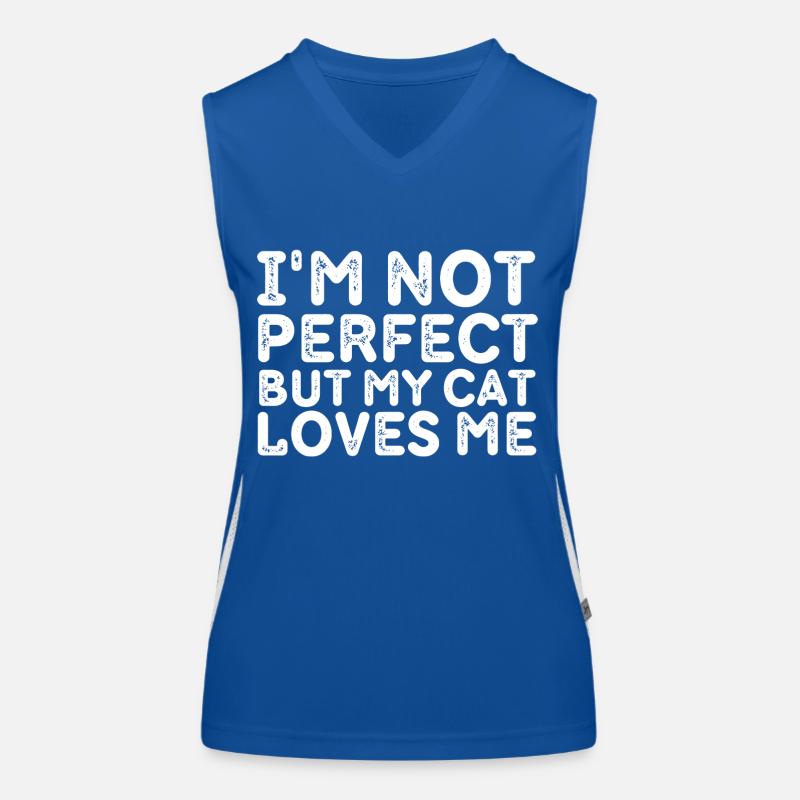 Je ne suis pas parfait, mais mon chat m'aime Débardeur respirant contrasté Femme