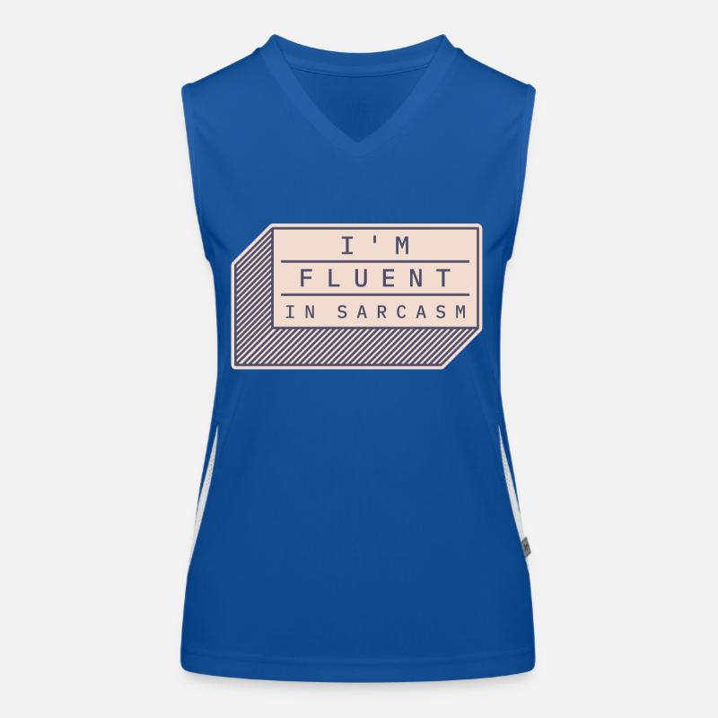 Ich bin fließend in Sarkasmus Funktionelles Kontrast-Tank Top für Frauen