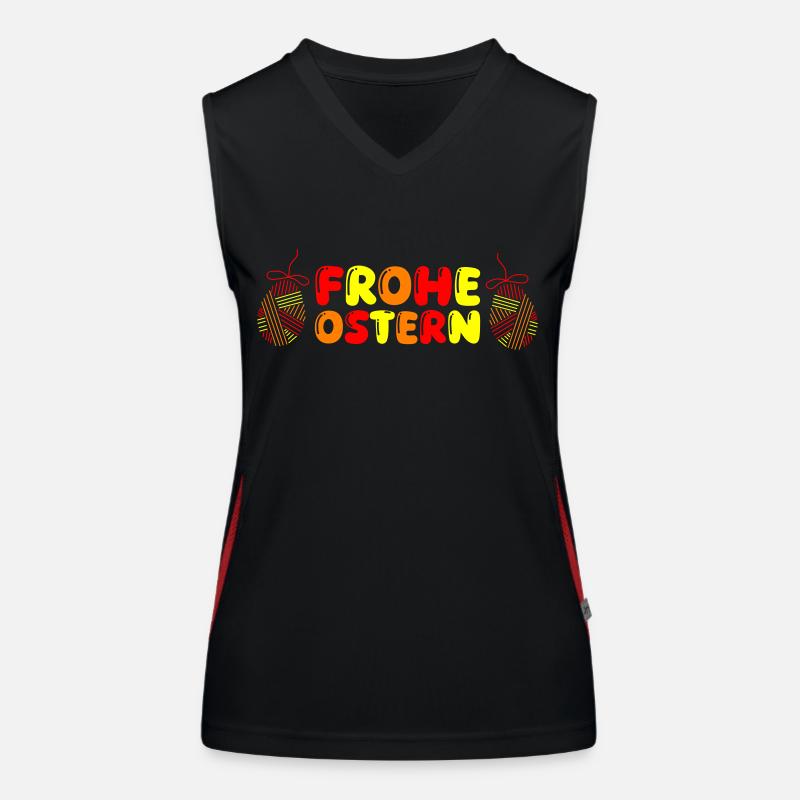 frohe ostern Funktionelles Kontrast-Tank Top für Frauen
