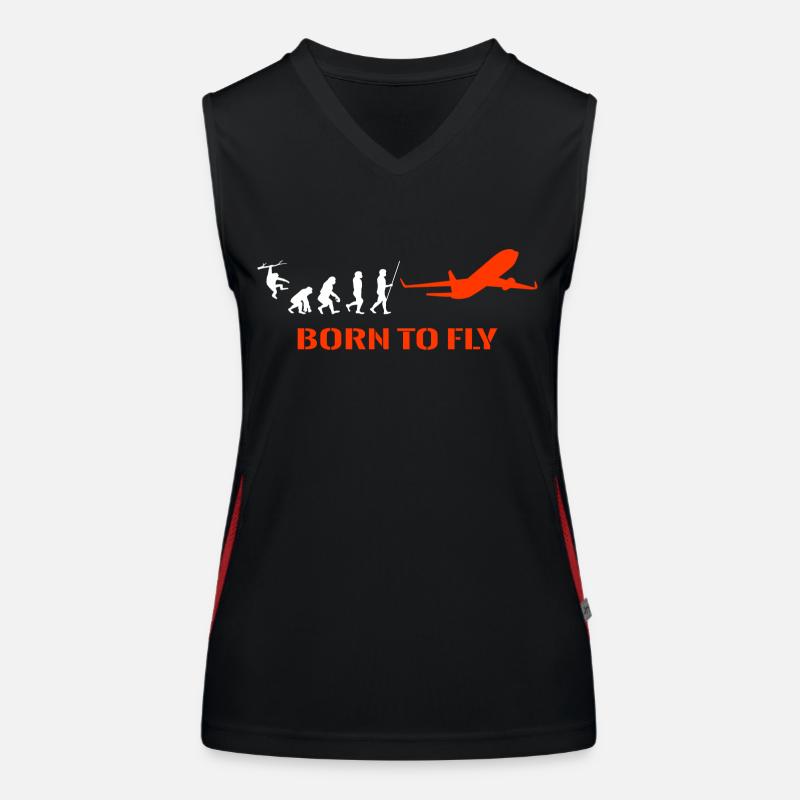 Flugzeug Pilot Evolution Funktionelles Kontrast-Tank Top für Frauen