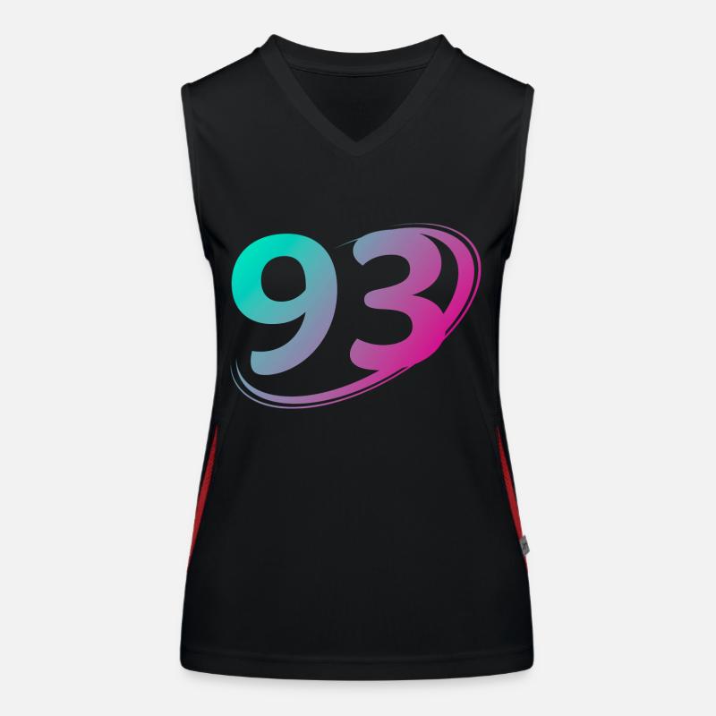 Number 93 multicolor Women's Functional Contrast Tank Top