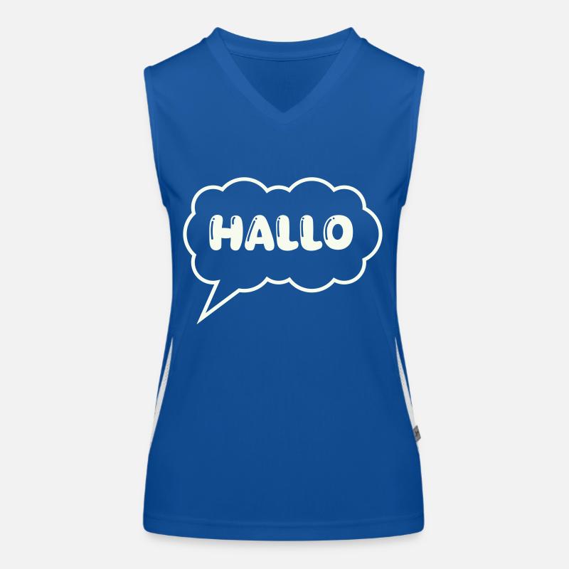 sprechblase hallo Funktionelles Kontrast-Tank Top für Frauen