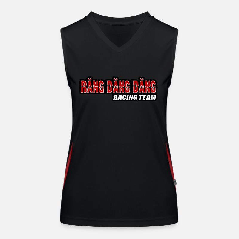 Räng Däng Däng Racing Team Funktionelles Kontrast-Tank Top für Frauen