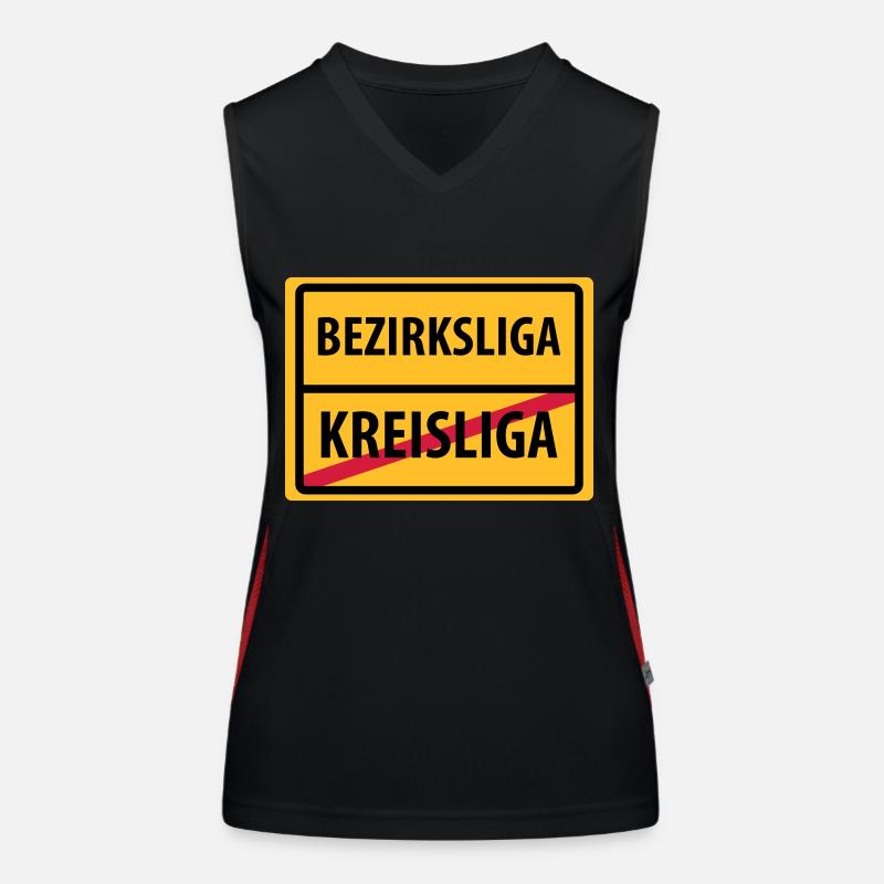 ligue de district montée kreisliga Débardeur respirant contrasté Femme