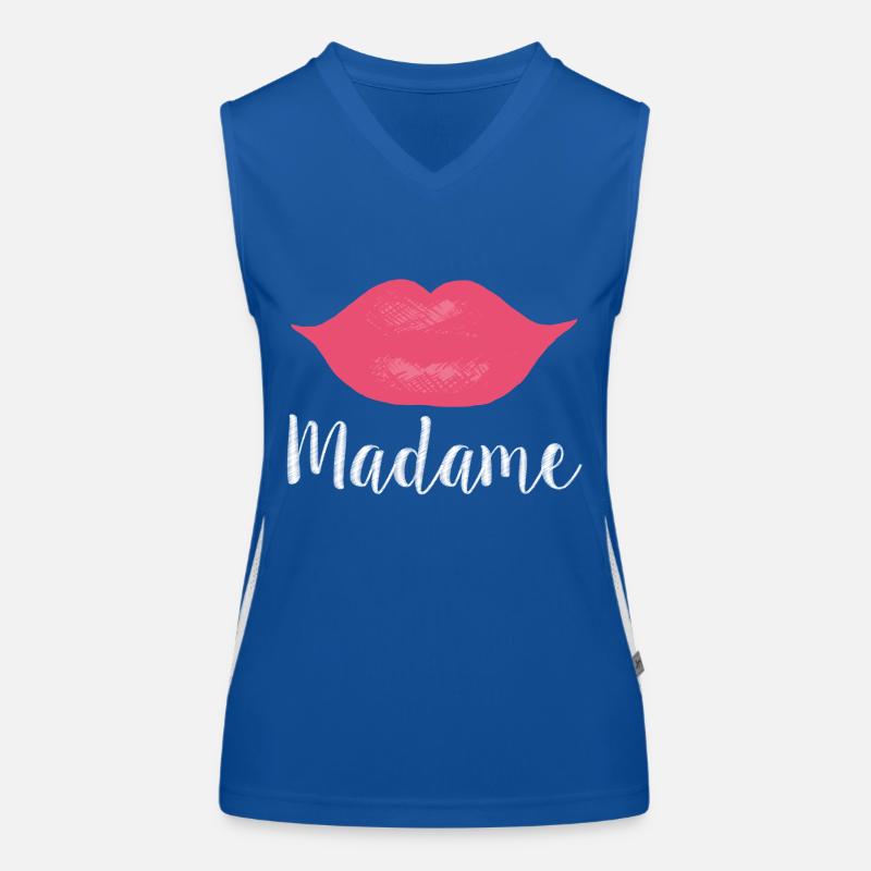 Madame Lips Big white Women's Functional Contrast Tank Top