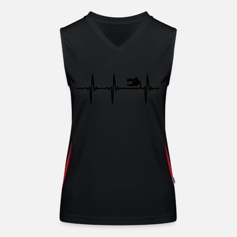 Heartbeat Parkour ECG Débardeur respirant contrasté Femme