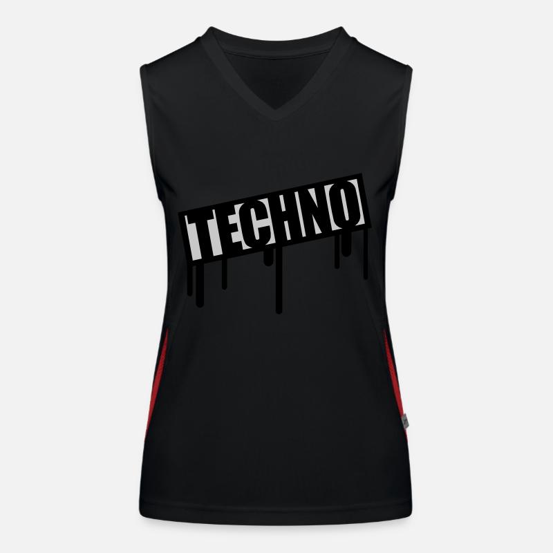 Techno Stamp Drops Débardeur respirant contrasté Femme