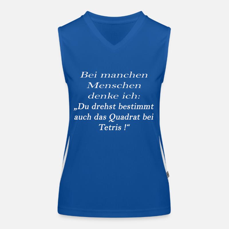 Denken Funktionelles Kontrast-Tank Top für Frauen