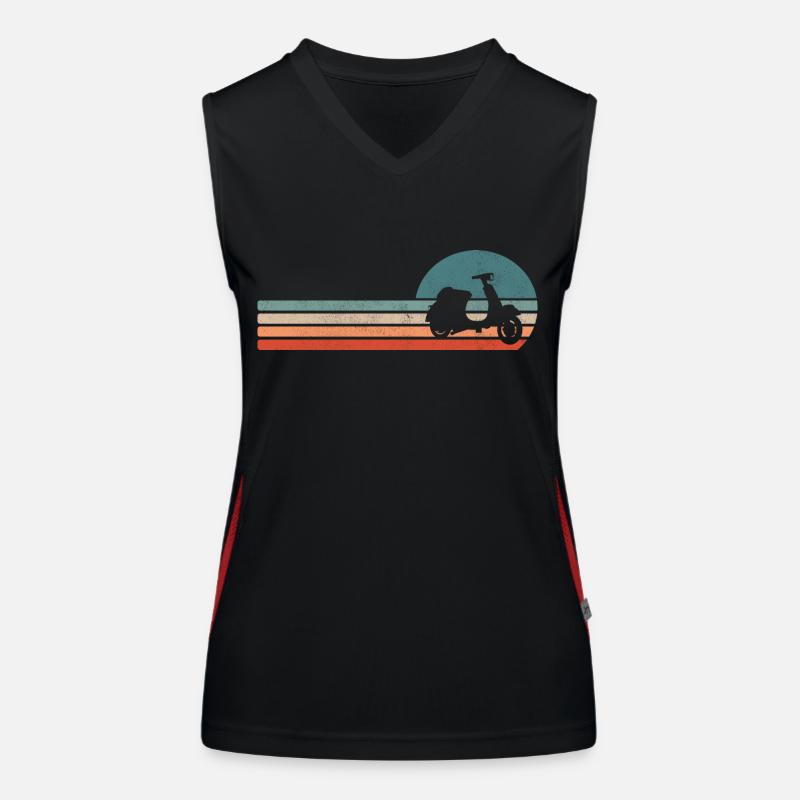 Motorroller Mofa Moped Vintage Funktionelles Kontrast-Tank Top für Frauen