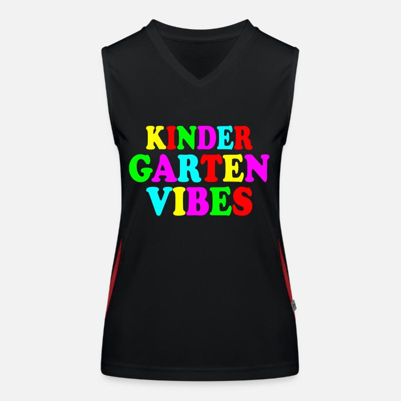 kindergarten vibes Débardeur respirant contrasté Femme
