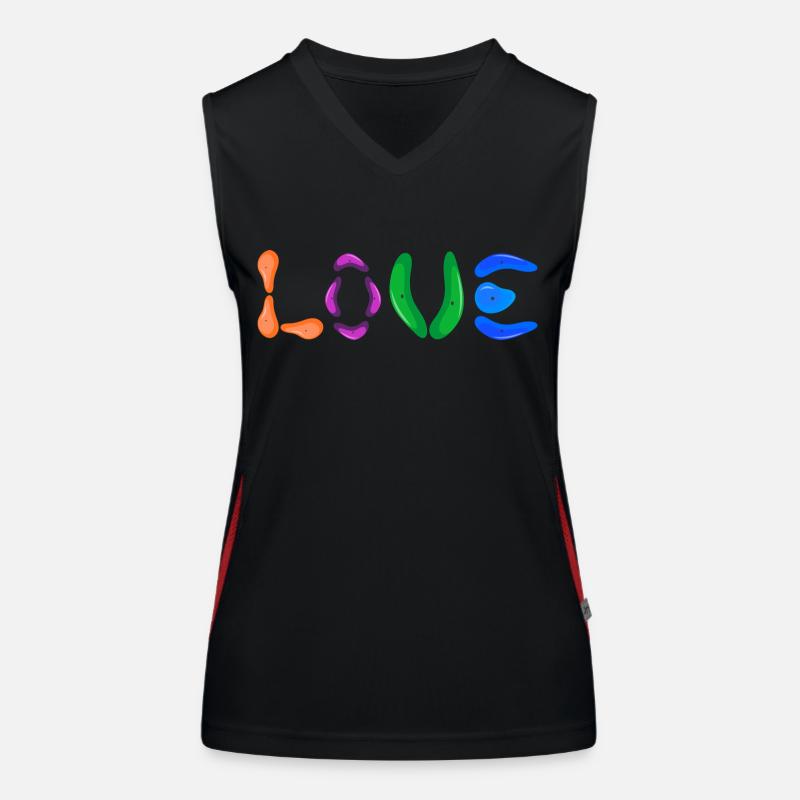 Boulderer bouldern Kletterhalle "Boulder-Love" Funktionelles Kontrast-Tank Top für Frauen