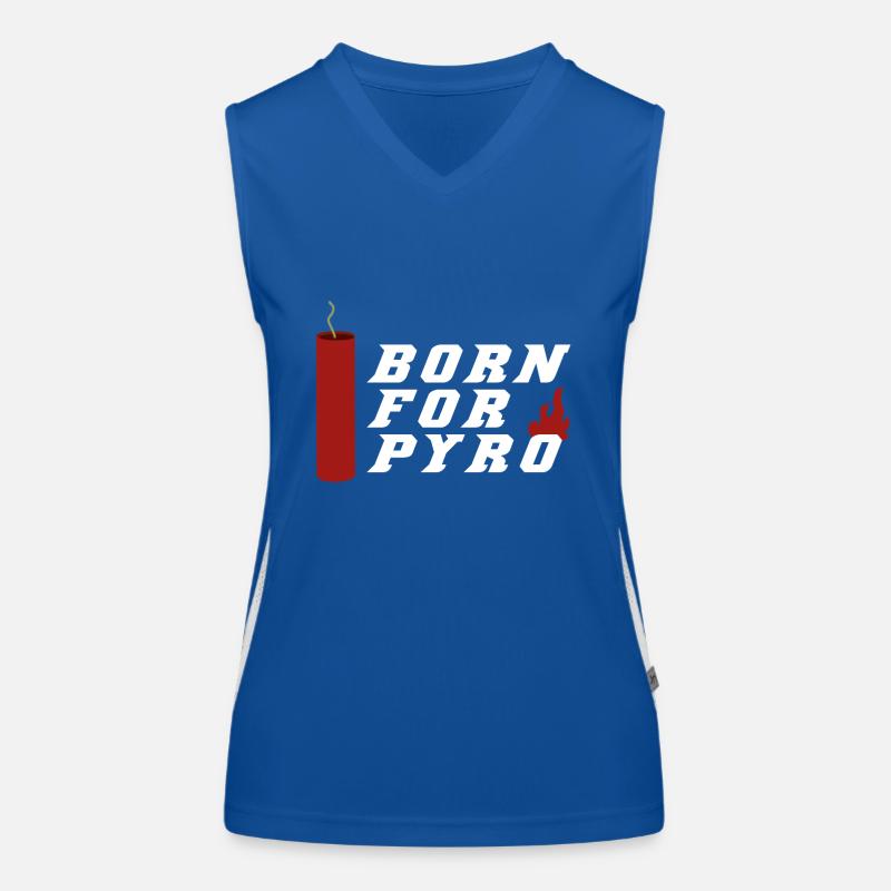 Born for Pyro Funktionelles Kontrast-Tank Top für Frauen