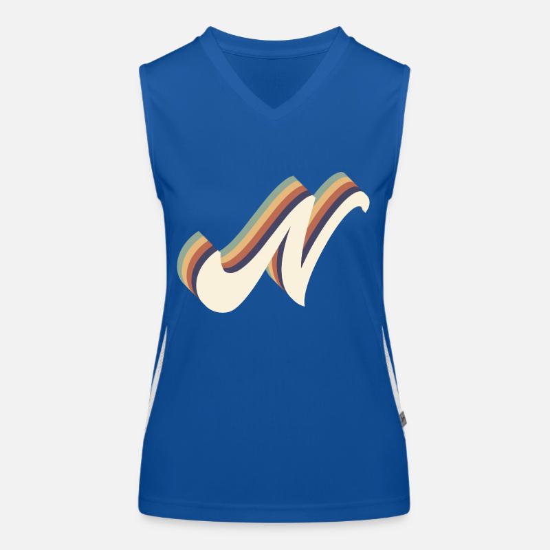 Buchstabe n Funktionelles Kontrast-Tank Top für Frauen