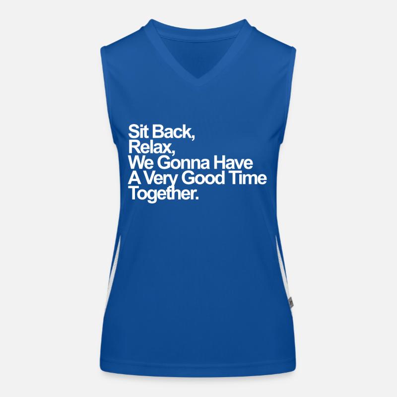 Techno House Music Sit Back Relax Gift Women's Functional Contrast Tank Top