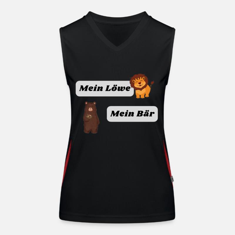 Mein Löwe, Mein Bär Funktionelles Kontrast-Tank Top für Frauen