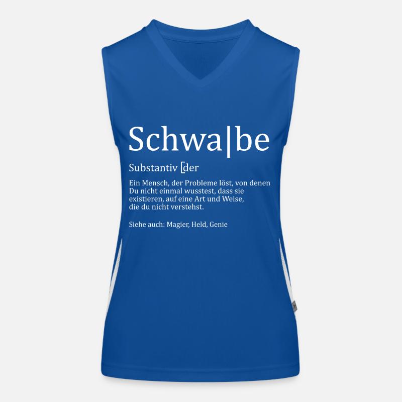 Schwabe Synonym Funktionelles Kontrast-Tank Top für Frauen