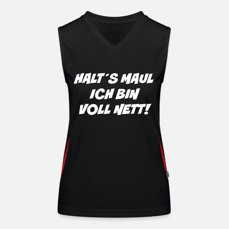 Halts Maul ich bin voll nett Funktionelles Kontrast-Tank Top für Frauen