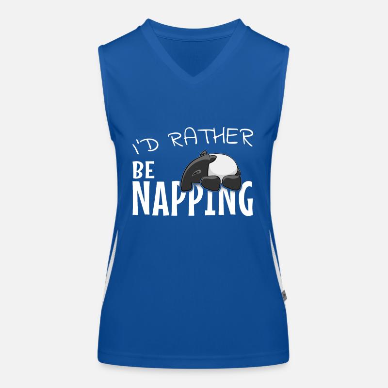 Lieber ein Nickerchen lässiges Kawaii Tapir Funktionelles Kontrast-Tank Top für Frauen