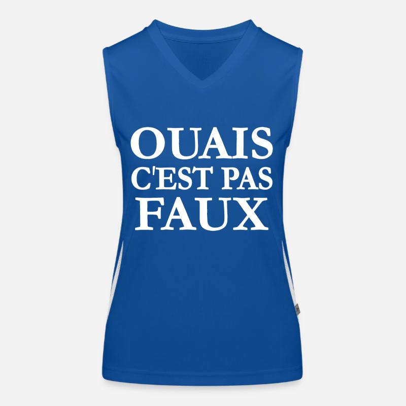 Ouais c'est pas faux Débardeur respirant contrasté Femme