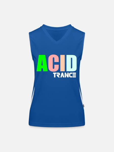 Acid trance quote - Women's Functional Contrast Tank Top - royal/white - Front