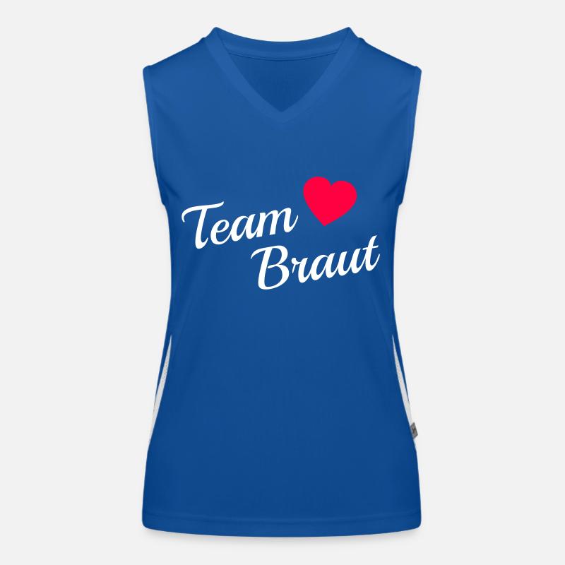 Team Braut white Funktionelles Kontrast-Tank Top für Frauen