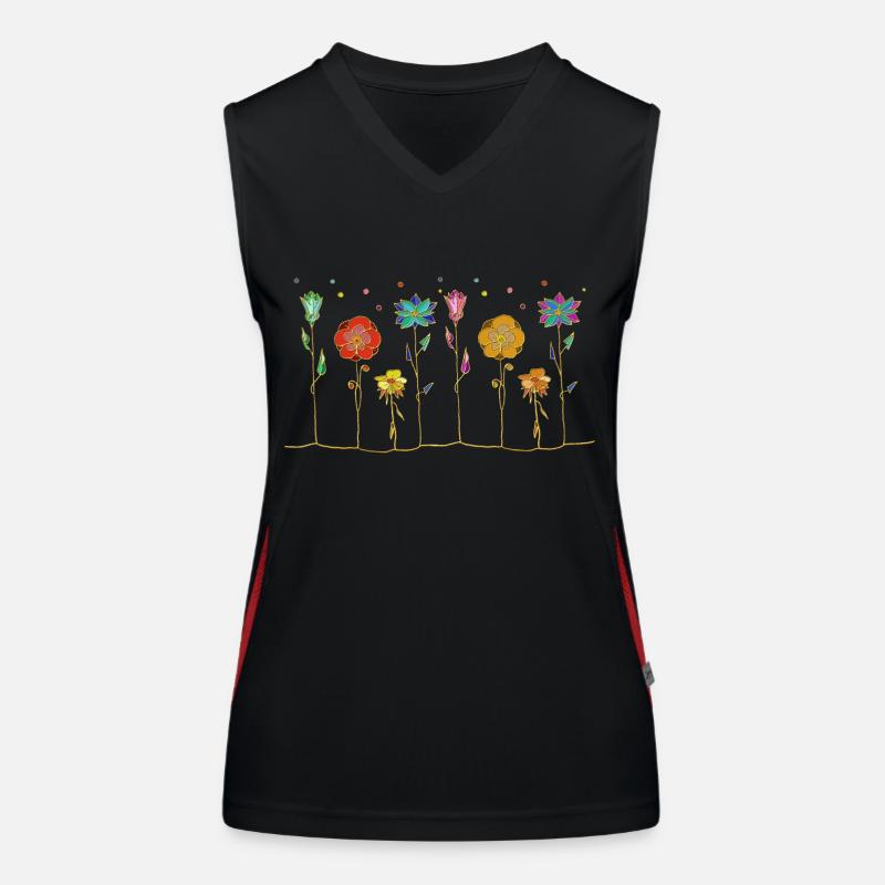 Blumen Funktionelles Kontrast-Tank Top für Frauen