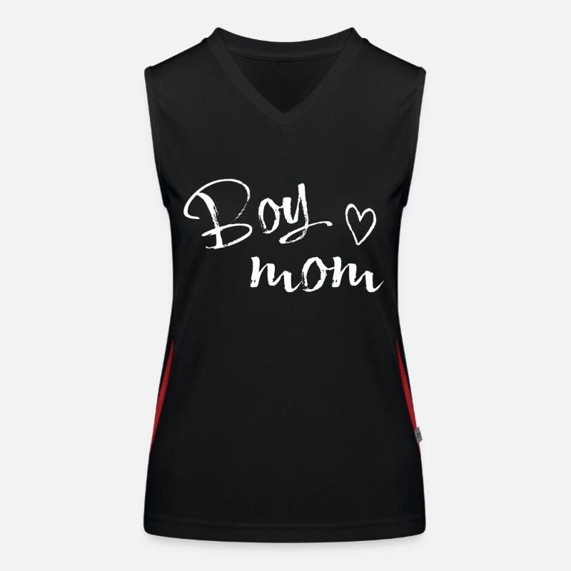 Boy mom herz ws 150 Funktionelles Kontrast-Tank Top für Frauen