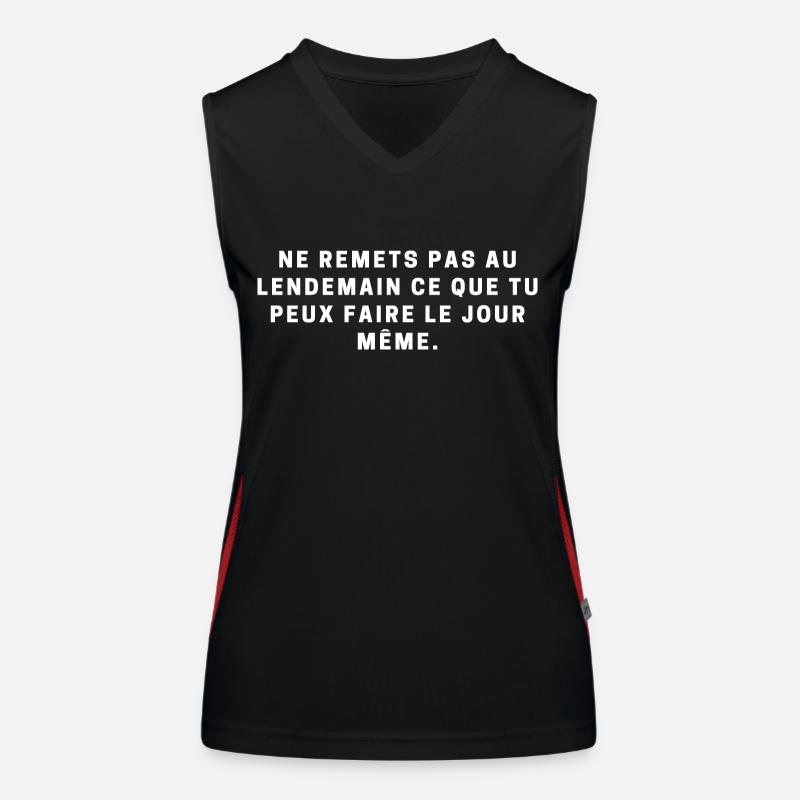 proverbe, précepte, conseil, pensée Débardeur respirant contrasté Femme