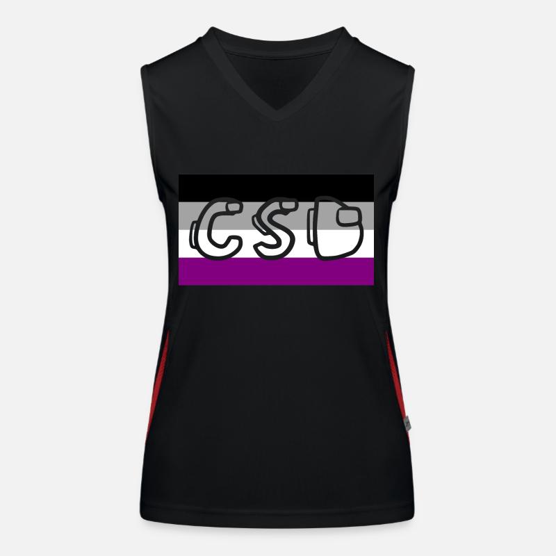 Fierté asexuée CSD Débardeur respirant contrasté Femme