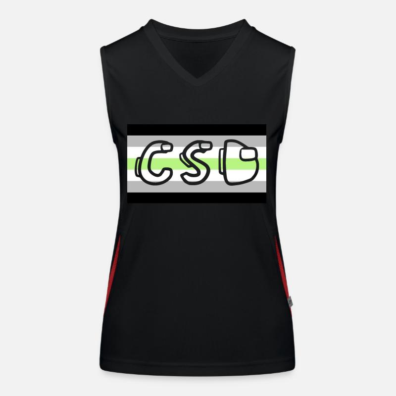 Fierté agenre CSD Débardeur respirant contrasté Femme