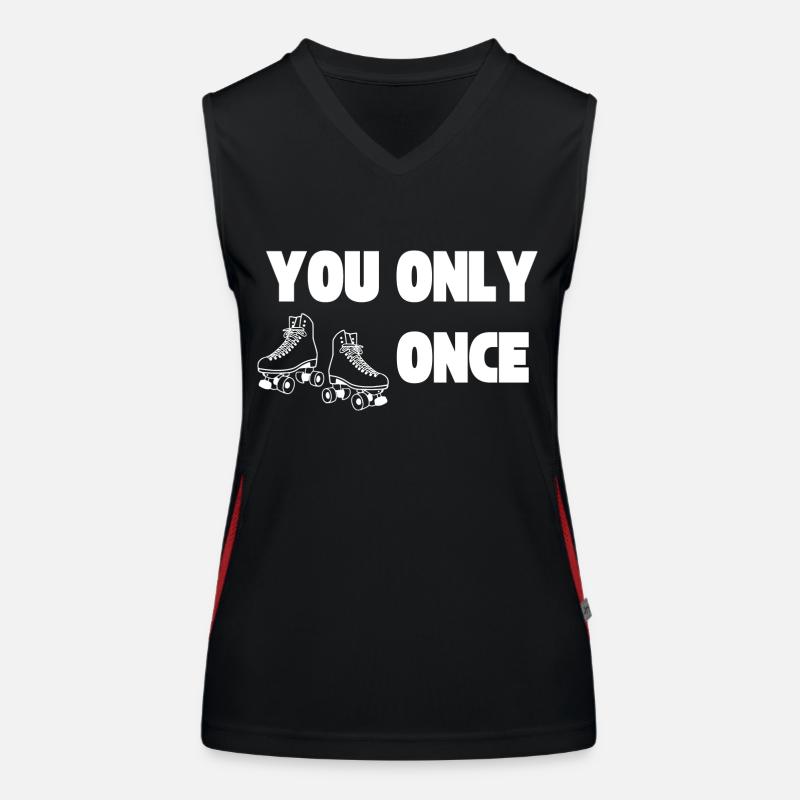 YOLO - Du lebst nur einmal - Roller Funktionelles Kontrast-Tank Top für Frauen