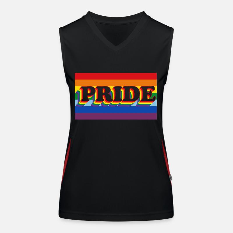 Regenbogenfahne pride Funktionelles Kontrast-Tank Top für Frauen
