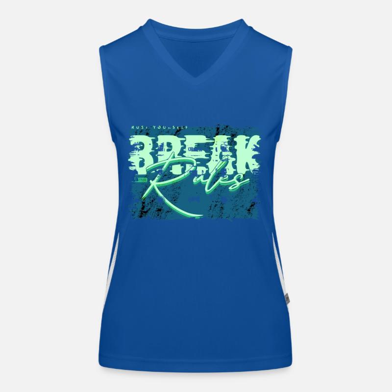 Vertraue dir selbst Bremsregeln Zitat Humor Cool Retro Funktionelles Kontrast-Tank Top für Frauen