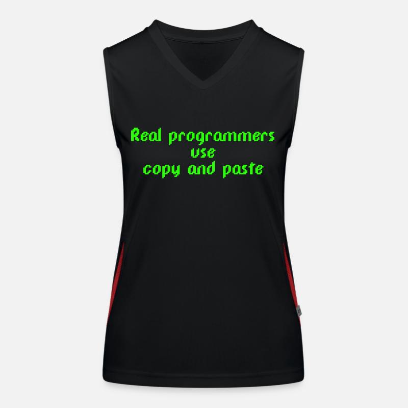 Real programmers use copy and paste Funktionelles Kontrast-Tank Top für Frauen