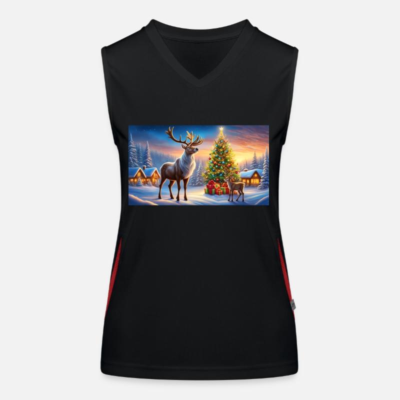 Joyeux Noël Débardeur respirant contrasté Femme